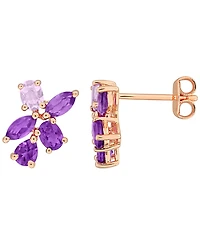 Macy's Rhodolite (1-3/8 ct. t.w.) Earrings Sterling Silver (Also Available Amethyst)