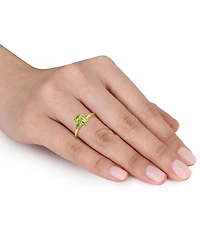 Macy's Peridot (3/4 ct. t.w.) Ring in 18k Gold-Flash-Plated Sterling Silver