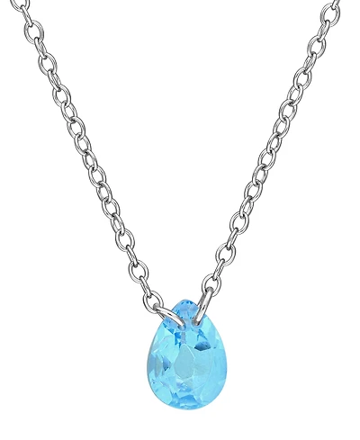 Macy's Blue Topaz (5/8 ct. t.w.) Pendant Necklace Sterling Silver (Also Available Citrine)