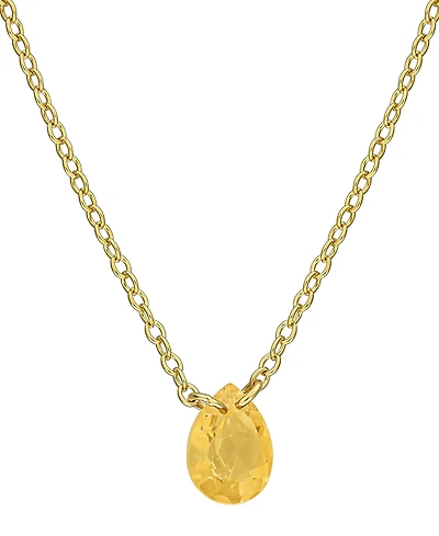Macy's Blue Topaz (5/8 ct. t.w.) Pendant Necklace in Sterling Silver (Also Available in Citrine)