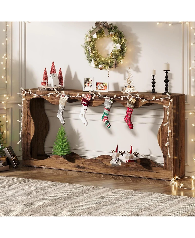 Slickblue63 Inch Farmhouse Console Table for Entryway and Behind Sofa
