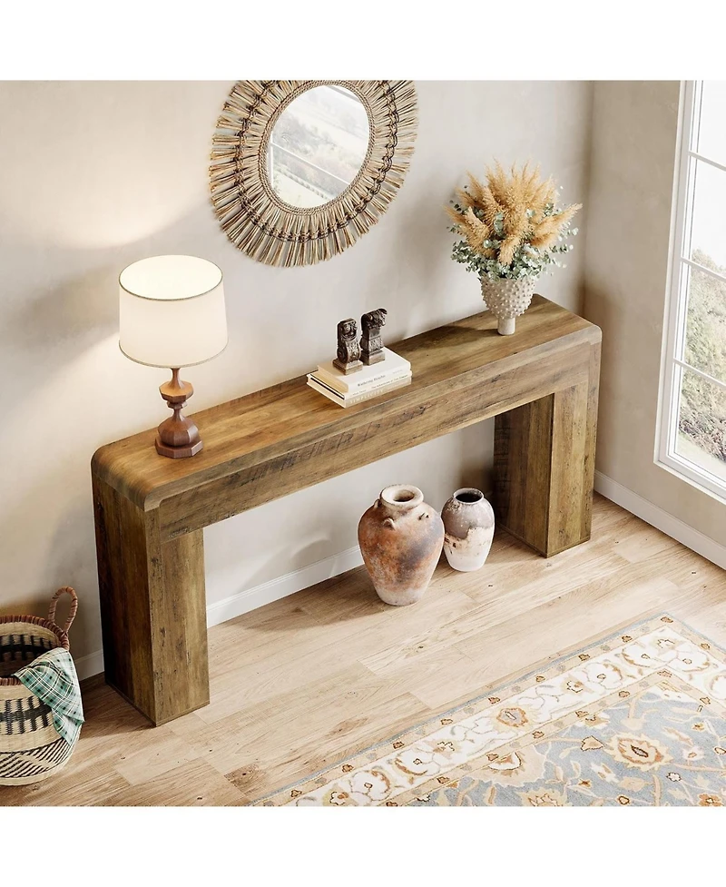 Slickblue Modern Wooden Console Table for Foyer, Entryway and Behind Sofa Use
