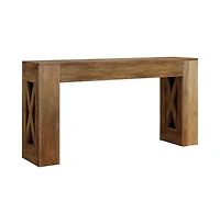 Slickblue Sofa Console Table with 2 Drawers and X-Shaped Legs, Narrow Design