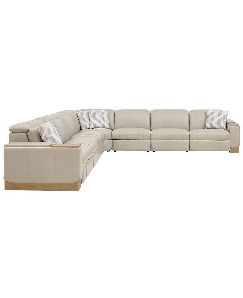 Maxyne 7-Piece L-Shape Sectional with 4 Power Motion Recliners