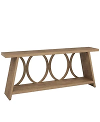 Slickblue Farmhouse Hallway Accent Console Table with 2-Tier Storage Shelf