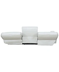 Zackary 3-Piece Leather Chaise Sofa with 2 Power Motion, Macy's Exclusive