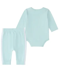 adidas Baby Girls' Long-Sleeve Bodysuit and Pants, 2-Piece Set