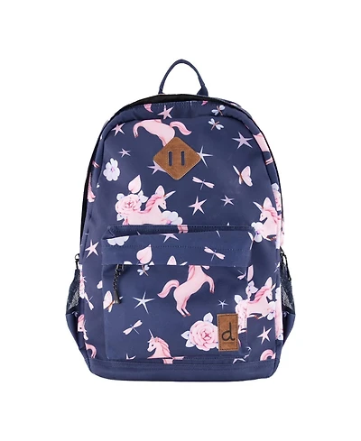 Deux par Deux Little Girl Unicorn Practical Multi Compartment Backpack