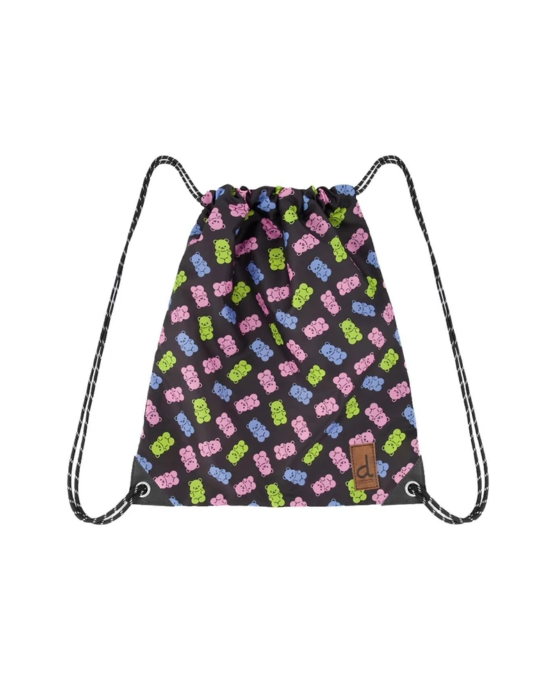 Deux par Deux Little Girl Gummy Bears Lightweight Durable Drawstring Bag