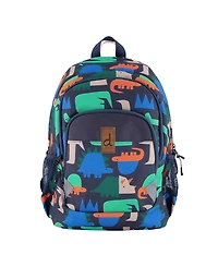 Deux par Deux Little Boy Dinosaur Lightweight Spacious Backpack