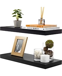 Sorbus 2 Pack 24 Inch Wall Mounted Floating Shelves for Bedroom, Decor, Kitchen