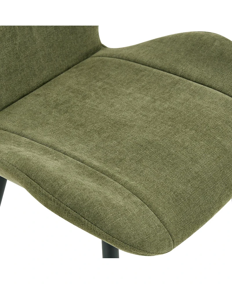 Streamdale Furniture Set of 4 Fabric Dining Chairs with Metal Frame