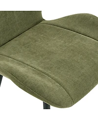 Streamdale Furniture Set of 4 Fabric Dining Chairs with Metal Frame