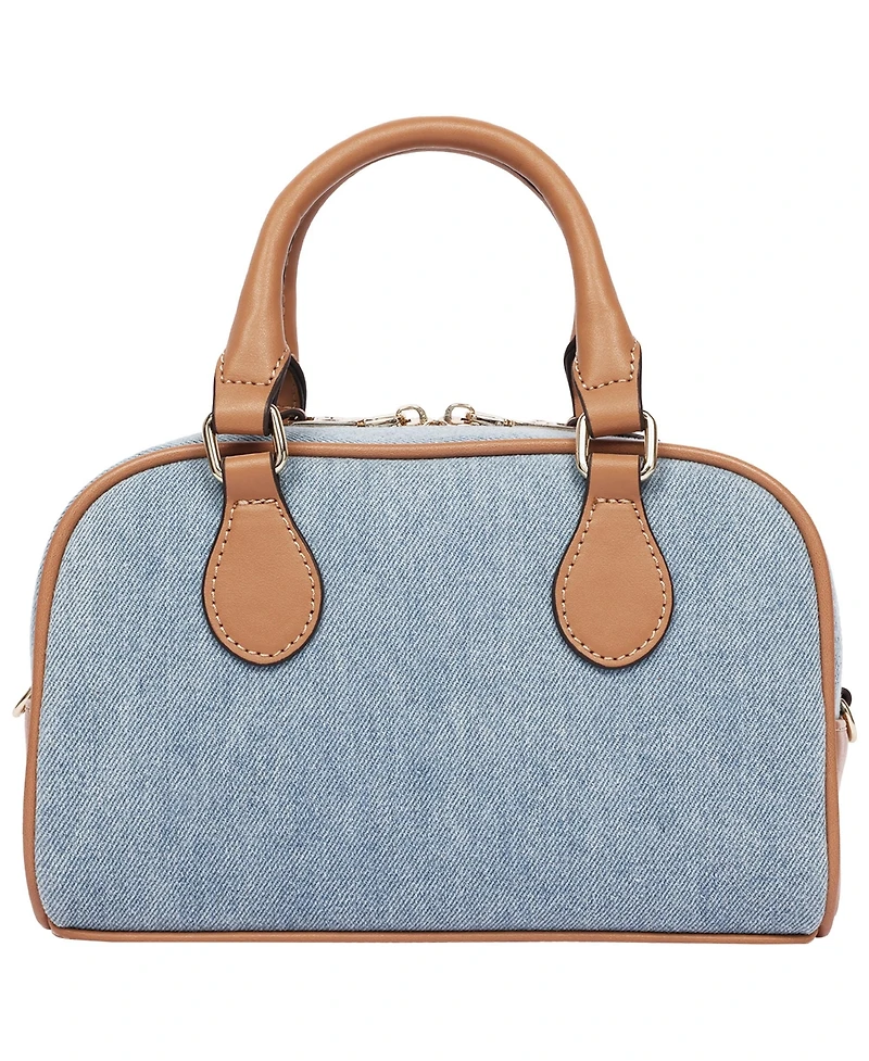 True Religion Women's Denim Logo Mini Satchel Crossbody Bag