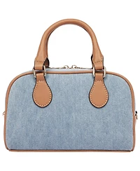 True Religion Women's Denim Logo Mini Satchel Crossbody Bag