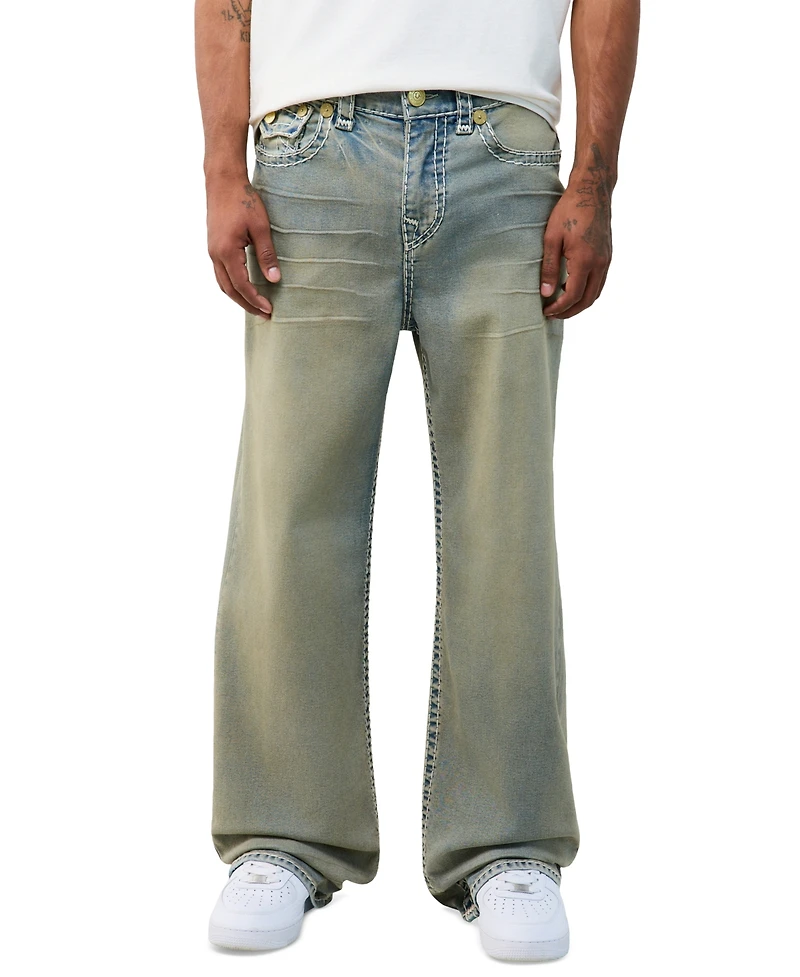True Religion Men's Vinny Ultra Baggy Super T Flap Jeans