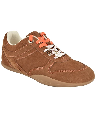 Guess Women's Besar Charms Contrast Laces Suede Sneakers