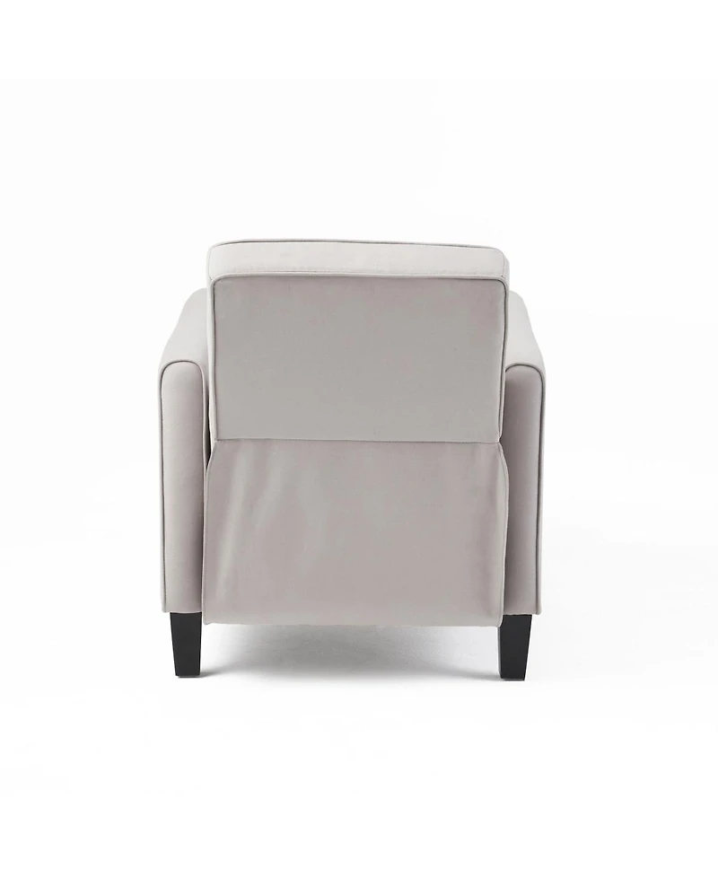 Streamdale Furniture Upholstered Push Back Recliner with Solid Beech Wood Legs