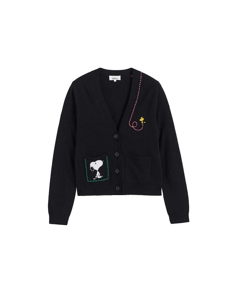 Chinti & Parker Women's Wool-Cashmere Snoopy Pocket Cardigan