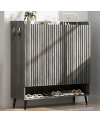 gaomon 3 Door 6 Tier Shoe Storage Cabinet, Wooden Shoe Rack Organizer for Entryway