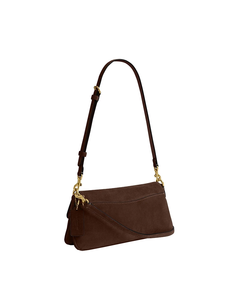 Coach Suede Jet Leather Small Shoulder Bag