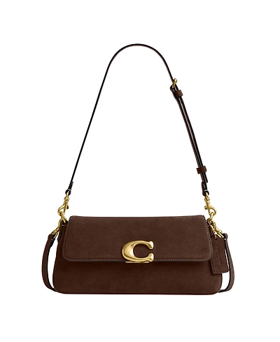 Coach Suede Jet Leather Small Shoulder Bag