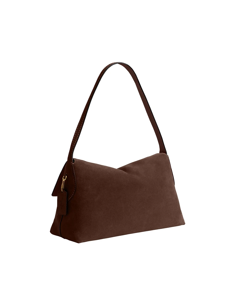 Coach Suede Chelsea Large Leather Shoulder Handbag