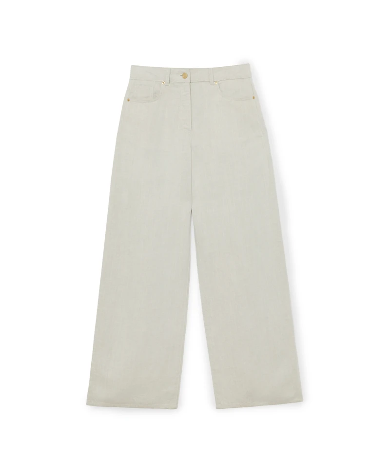 Reiss Women's Carmen Linen Blend Wide Leg Trouser Pants