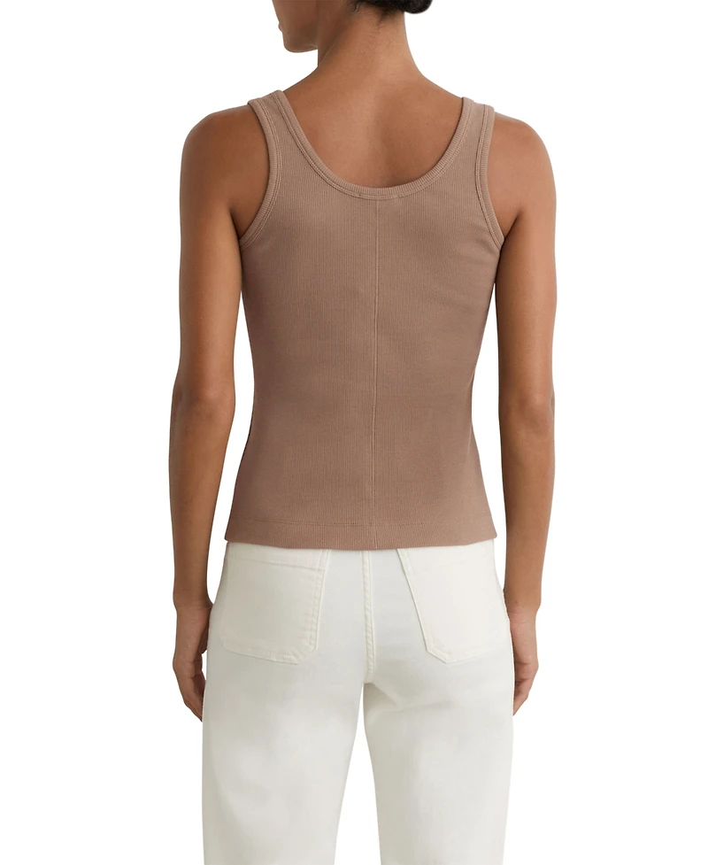 Reiss Women's Violet Sleeveless Rib Vest