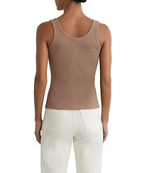 Reiss Women's Violet Sleeveless Rib Vest