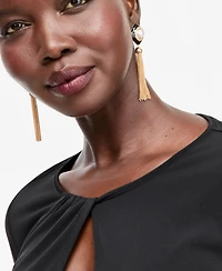 I.n.c. International Concepts Faux-Pearl and Chain Tassel Drop Earrings, Macy's Exclusive