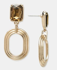 I.n.c. International Concepts Statement Stone Hoop Drop Earrings, Macy's Exclusive