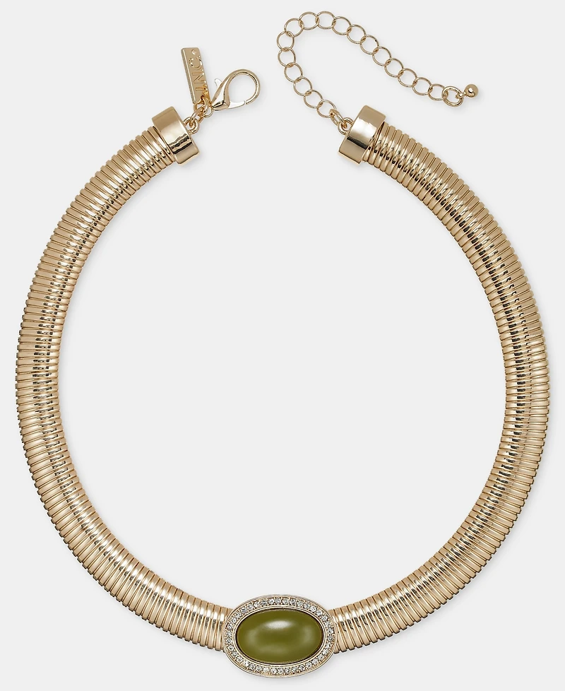 I.n.c. International Concepts Green Stone Omega Necklace, Macy's Exclusive