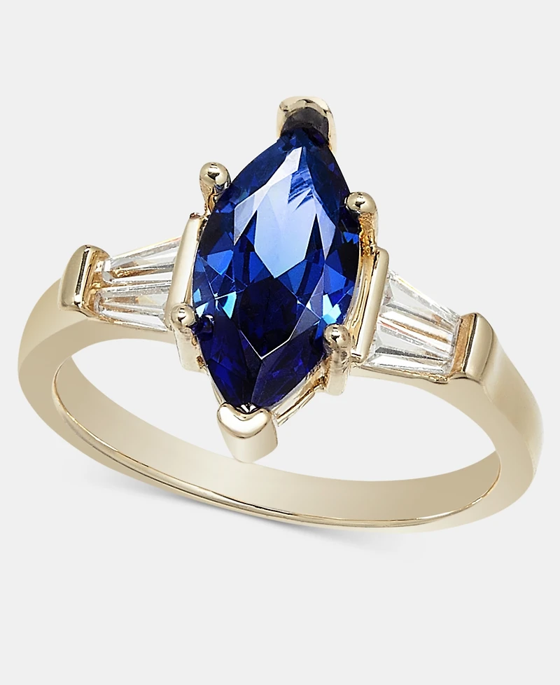 Charter Club Blue Crystal Marquise Ring, Macy's Exclusive