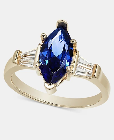 Charter Club Blue Crystal Marquise Ring, Macy's Exclusive