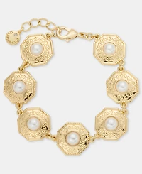 Charter Club Gold-Tone Faux-Pearl Flex Bracelet, Macy's Exclusive