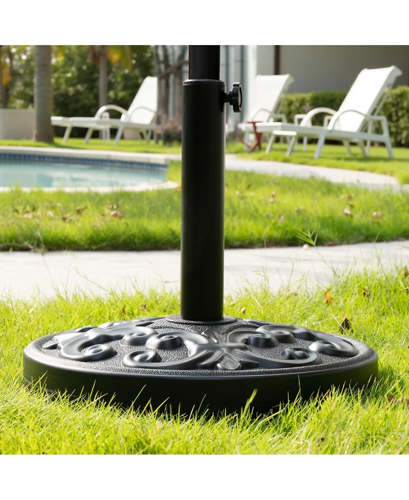 Pellebant 30 lbs Heavy Duty Patio Market Round Concrete Umbrella Base