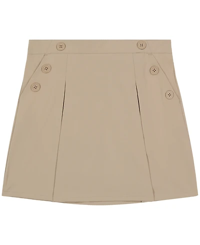 Nautica Big Girls Uniform Button Pockets Elastic Waist Scooter Skorts