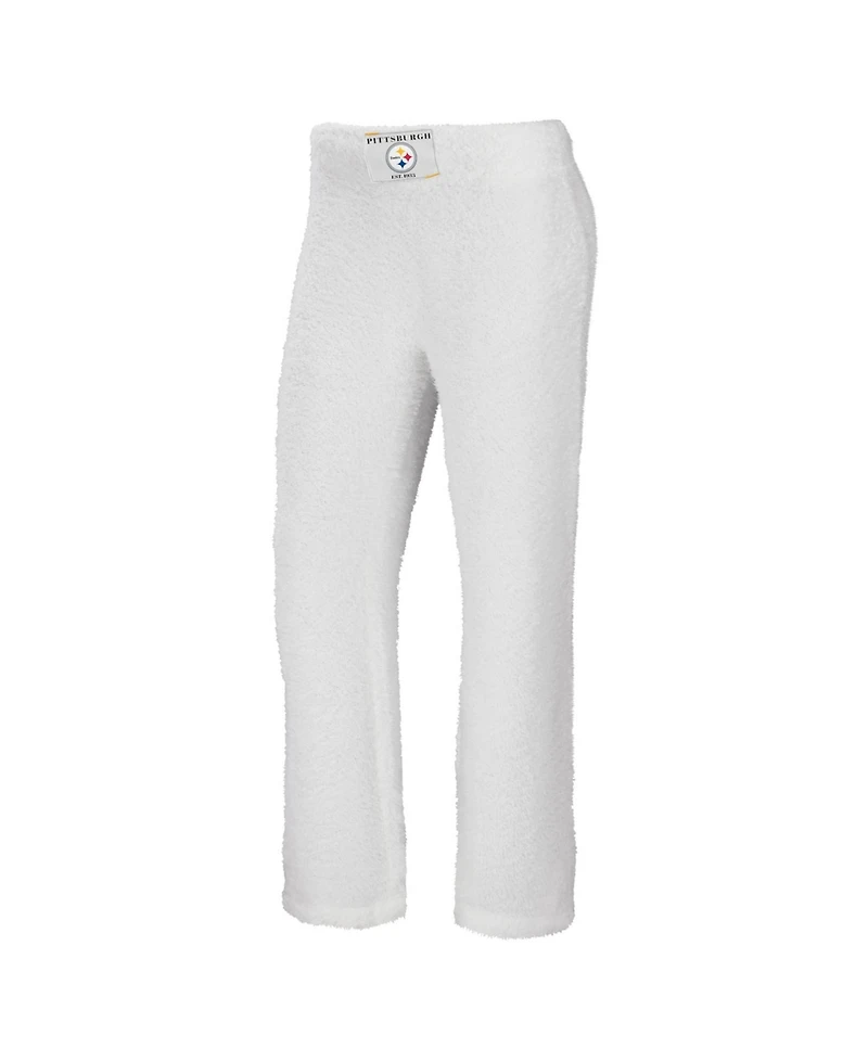 Wear by Erin Andrews Women's 2-Piece Cream Pittsburgh Steelers Plus Cozy Scoop Neck Tank Top & Pants Set