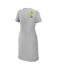 Wear by Erin Andrews Women's Heather Gray Oregon Ducks Knotted T-Shirt Dress