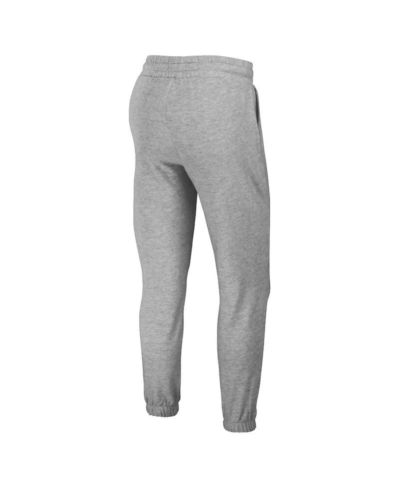 Wear by Erin Andrews Women's 2-Piece Heather Gray New Orleans Saints Plus Knitted Tri-Blend Long Sleeve T-Shirt & Pants Lounge Set