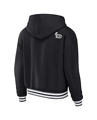 Wear by Erin Andrews Women's Black Las Vegas Raiders Plus Lace-Up Pullover Hoodie
