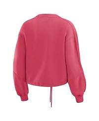 Wear by Erin Andrews Women's 2-Piece Cardinal Arizona Cardinals Washed Fleece Long Sleeve T-Shirt & Shorts Lounge Set