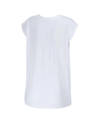Wear by Erin Andrews Women's White New York Giants Checker Muscle Tank Top