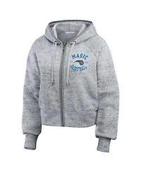 Wear by Erin Andrews Women's Heather Gray Orlando Magic Speckled Radiator Full-Zip Hoodie