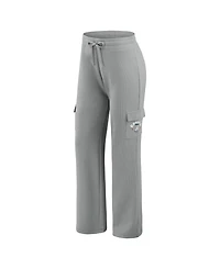 Wear by Erin Andrews Women's 2-Piece Gray Atlanta Braves Waffle-Knit Long-Sleeve Hoodie & Lounge Pant Set