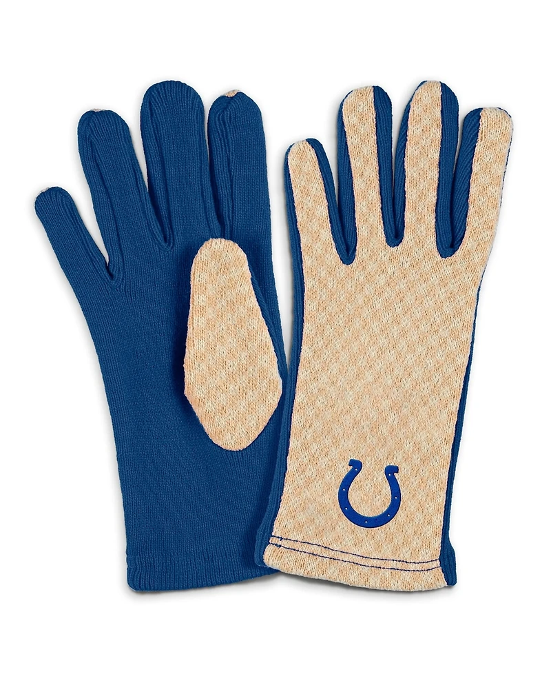 Wear by Erin Andrews Women's Indianapolis Colts Tonal Microcheck Scarf Glove Set