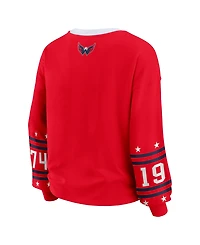 Wear by Erin Andrews Women's Red Washington Capitals Long-Sleeve Sport T-Shirt