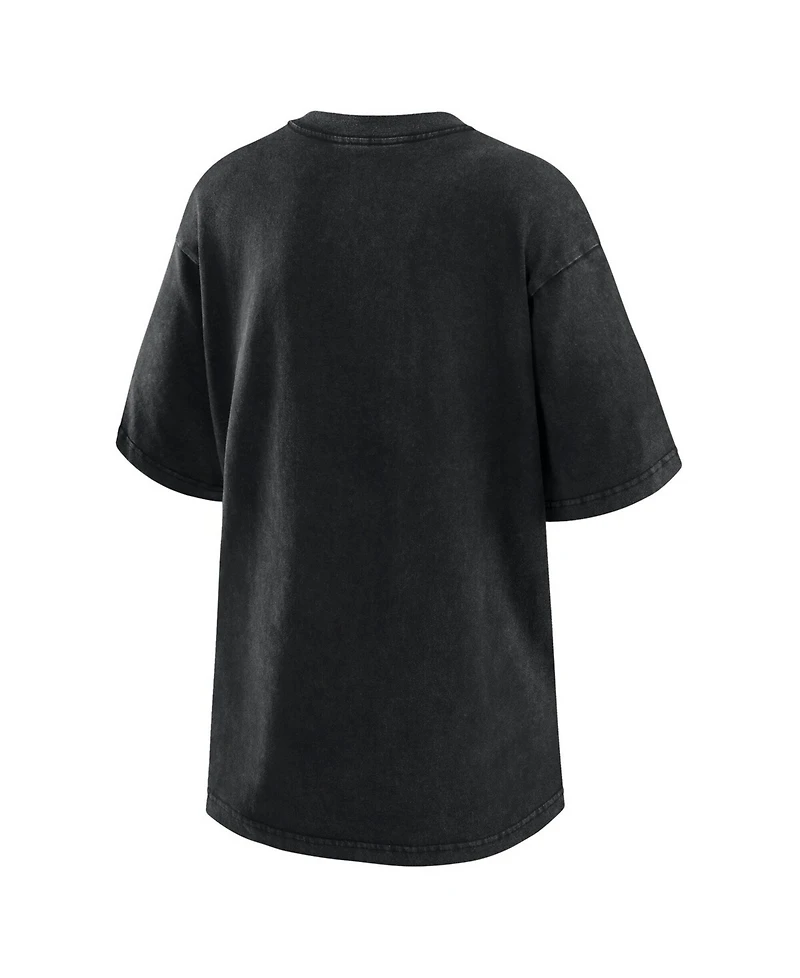 Wear by Erin Andrews Women's Black New York Yankees Oversized Boyfriend T-Shirt