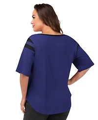 G-iii 4Her by Carl Banks Women's Purple Baltimore Ravens Plus Linebacker T-Shirt